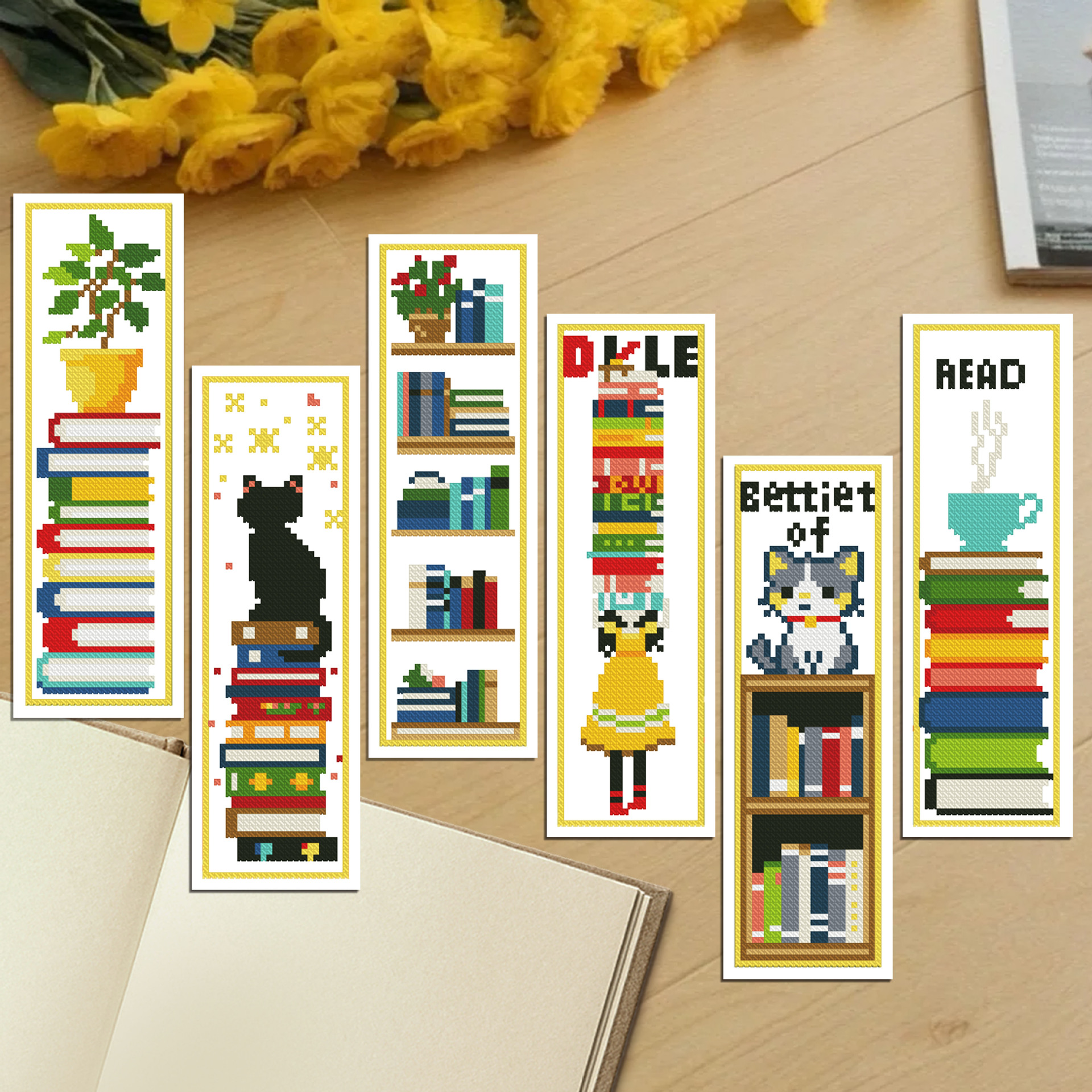 11-Piece DIY Embroidery Bookmark Set — Multiple Designs Available, Includes Free Tool Kit and Tutorials