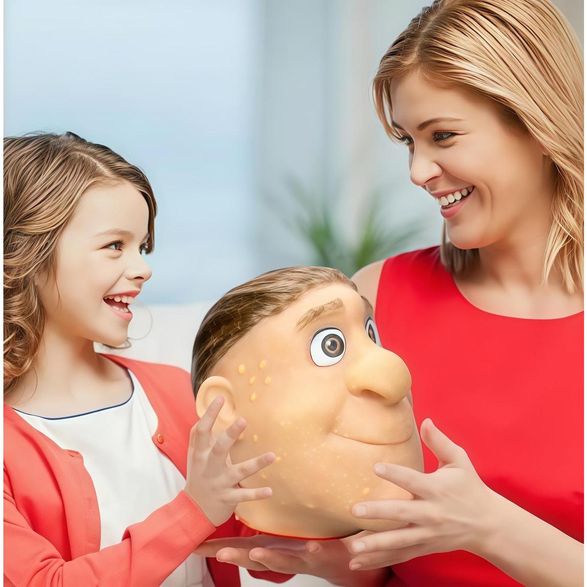 Pimple Popping Simulator Giant Head Refillable Squeeze Toy for Stress Relief Realistic Press Simulation with Reusable Design & Specialized Tools