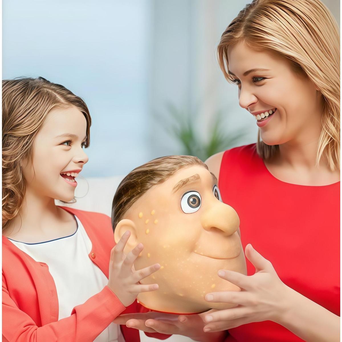 Pimple Popping Simulator Giant Head Refillable Squeeze Toy for Stress Relief Realistic Press Simulation with Reusable Design & Specialized Tools