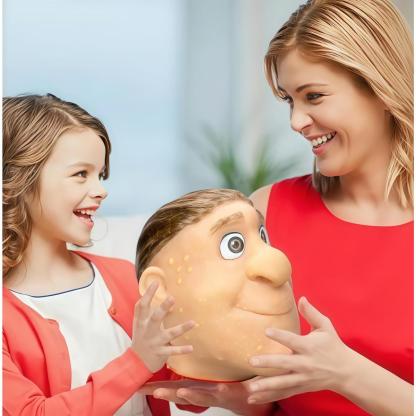 Pimple Popping Simulator Giant Head Refillable Squeeze Toy for Stress Relief Realistic Press Simulation with Reusable Design & Specialized Tools