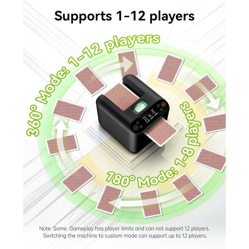 Rechargeable Automatic Card Dealer (1-3 Decks) – Perfect for Texas Hold'em, Blackjack, Bridge, and Family Game Night