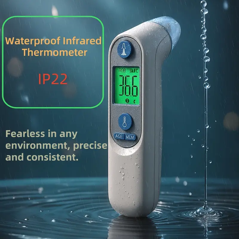 Digitális infravörös hőmérő különböző korosztályi módokkal és fülhőmérőkkel.