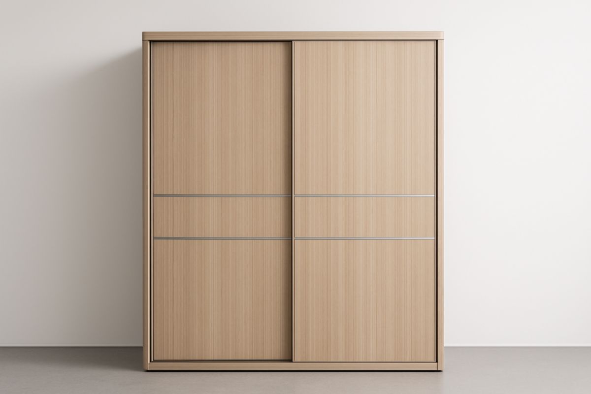 Armadio Scorrevole in Legno e Alluminio 200x220 cm