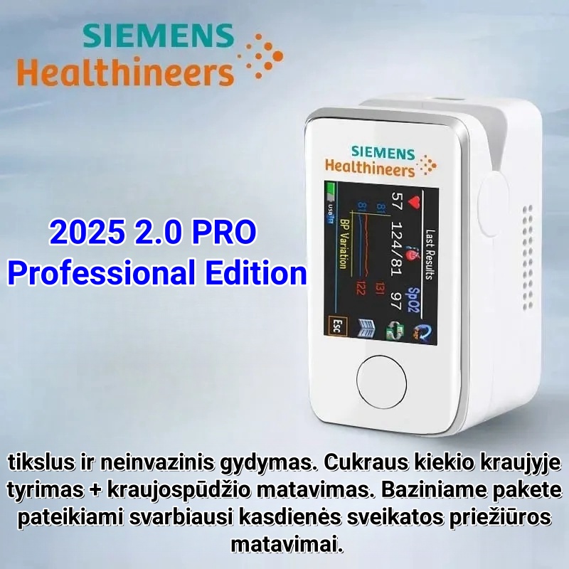 🌈Technologinės naujovės medicinos tyrimuose 2025 m.: Siemens neskausmingas ir neinvazinis nešiojamasis gliukozės matuoklis, gliukozės kiekio kraujyje stebėjimas dar niekada nebuvo toks paprastas!