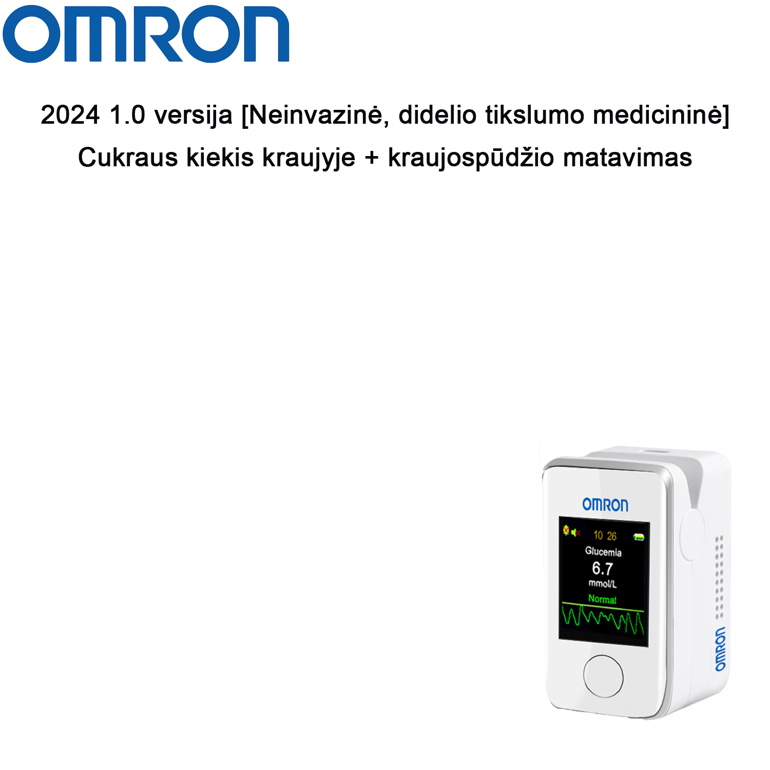 🌟 Neinvazinis didelio tikslumo gliukozės kiekio kraujyje matuoklis - atsisveikink su adatų skausmu, tiksliai stebėk cukraus kiekio kraujyje pokyčius ir lengvai kontroliuok savo sveiką gyvenimą! 💙✨