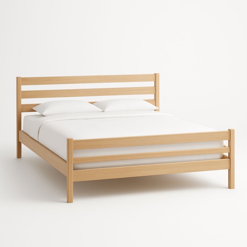 Letto in Legno Massello Naturale 200x160 cm