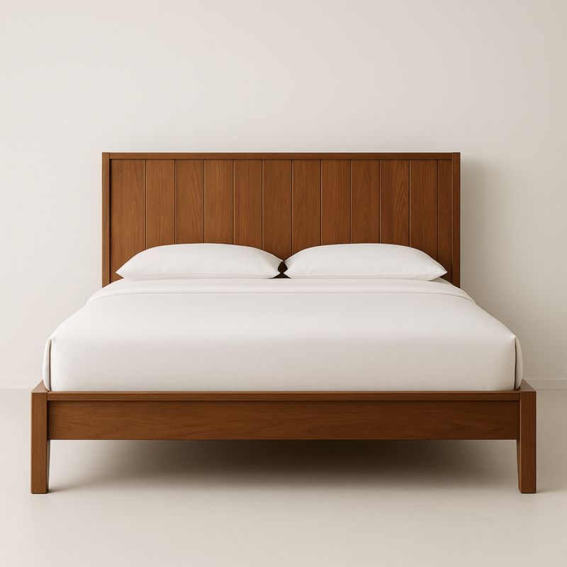 Letto matrimoniale in legno massello 200x160 cm Marrone