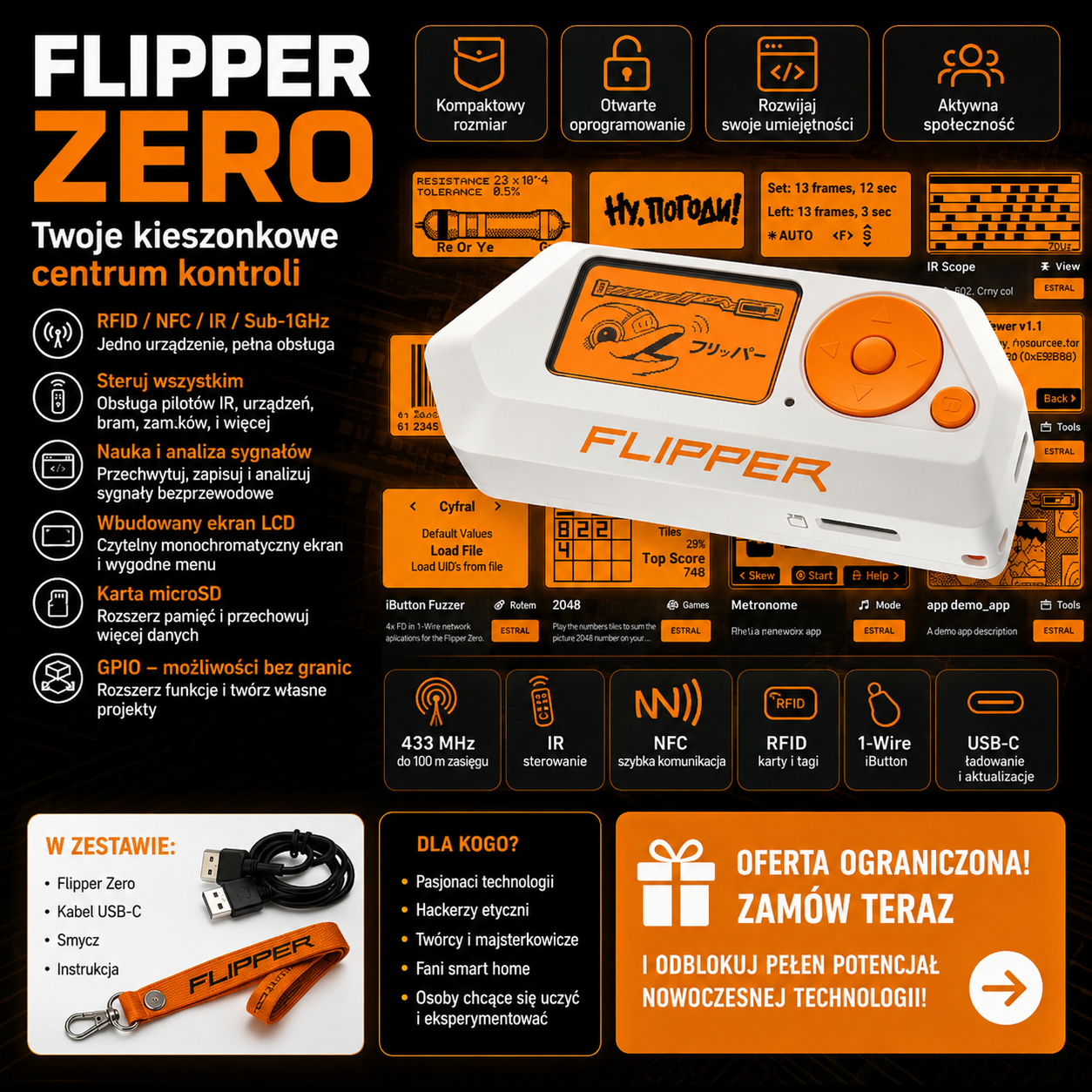Flipper Zero, który rzekomo potrafi zhakować wszystko, pozwoli Ci stać się mistrzem hackingu.