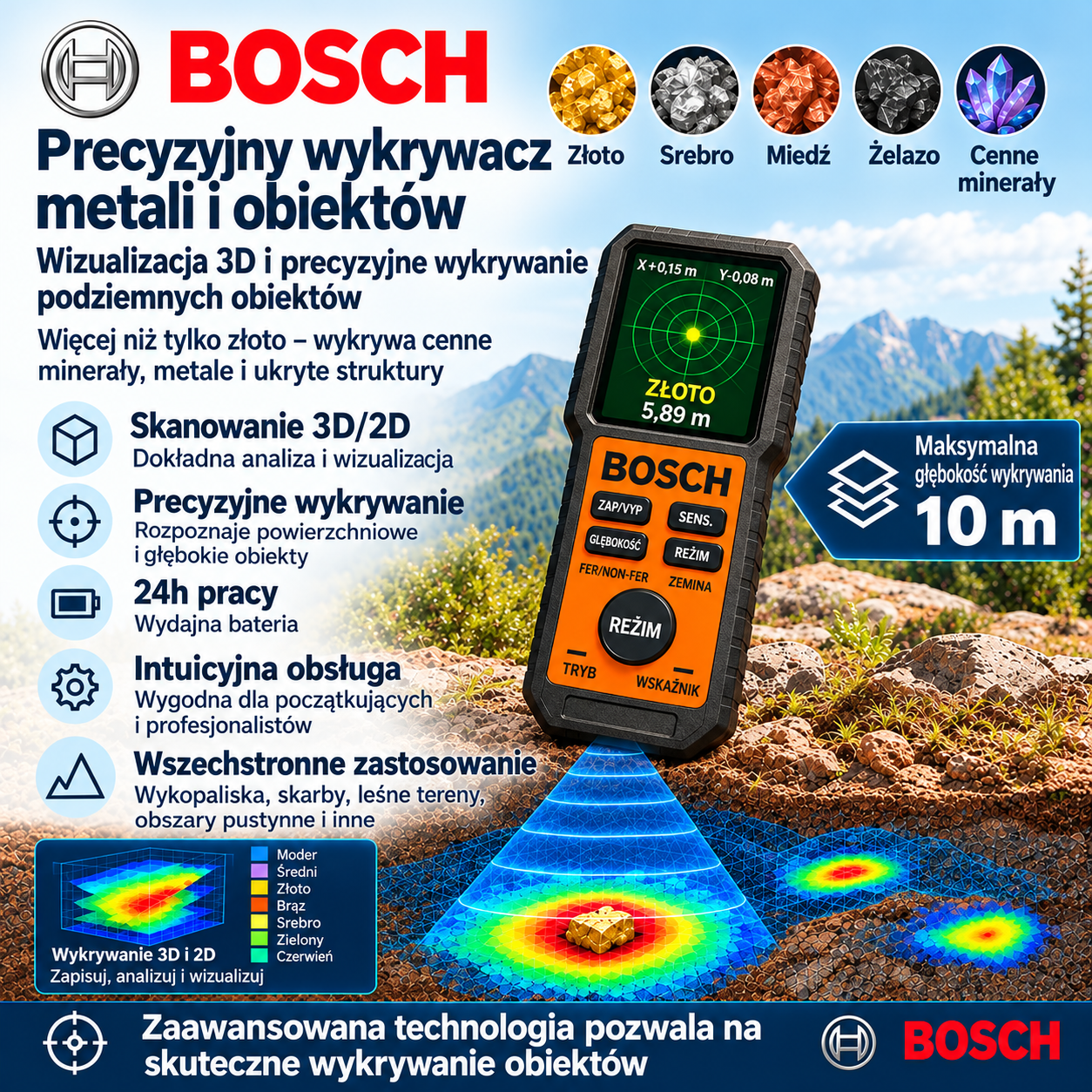 BOSCH – Precyzyjny wykrywacz metali 2026