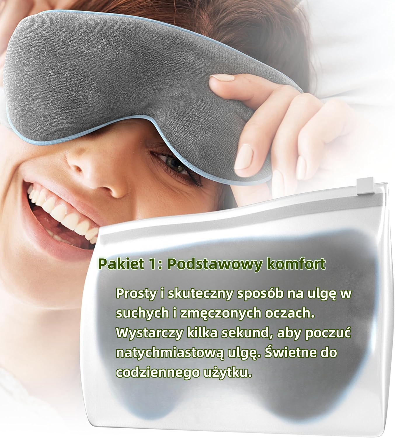 🌟 Mikrofalowy gorący kompres na worki pod oczami – domowe SPA dla zmę