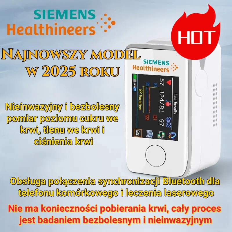 🌈2025 Innowacja w technologii badań medycznych: bezbolesny i nieinwazyjny przenośny glukometr firmy Siemens, monitorowanie poziomu cukru we krwi nigdy nie było tak proste!