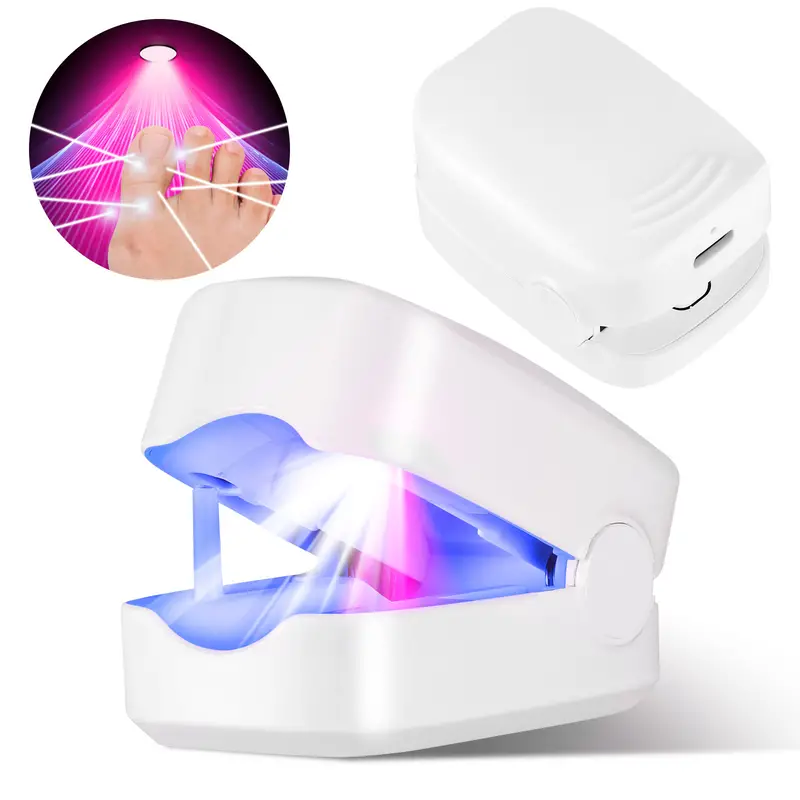 Urządzenie laserowe do czyszczenia grzyba paznokci, laser przeciwgrzybiczy Laserowe leczenie grzybicy paznokci na uszkodzone, przebarwione grube paznokcie u rąk i nóg, terapia paznokci na grzybicę paznokci, wygodna do użytku domowego