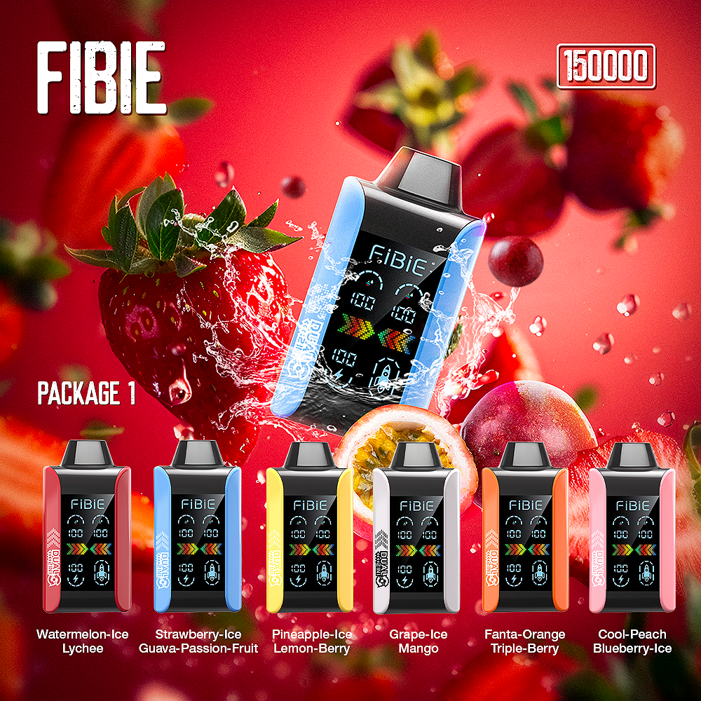 FIBIE 15000 Dwusmakowe Jednorazowe E-papierosy 💘 Dostępne od ręki w Polsce!