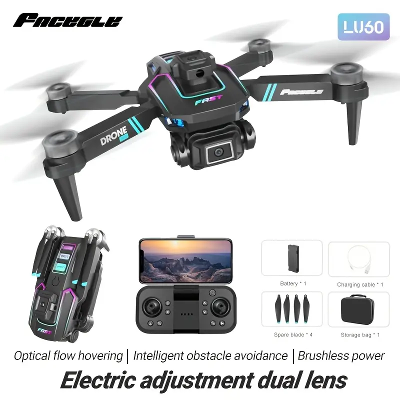 🚁 【Dron z podwójnym aparatem FACEGLE z przepływem optycznym】 — początkujący w ciągu kilku sekund zamieniają się w mistrzów fotografii lotniczej! Odblokuj Bożą perspektywę jednym kliknięciem, lataj bezpiecznie i bez awarii!