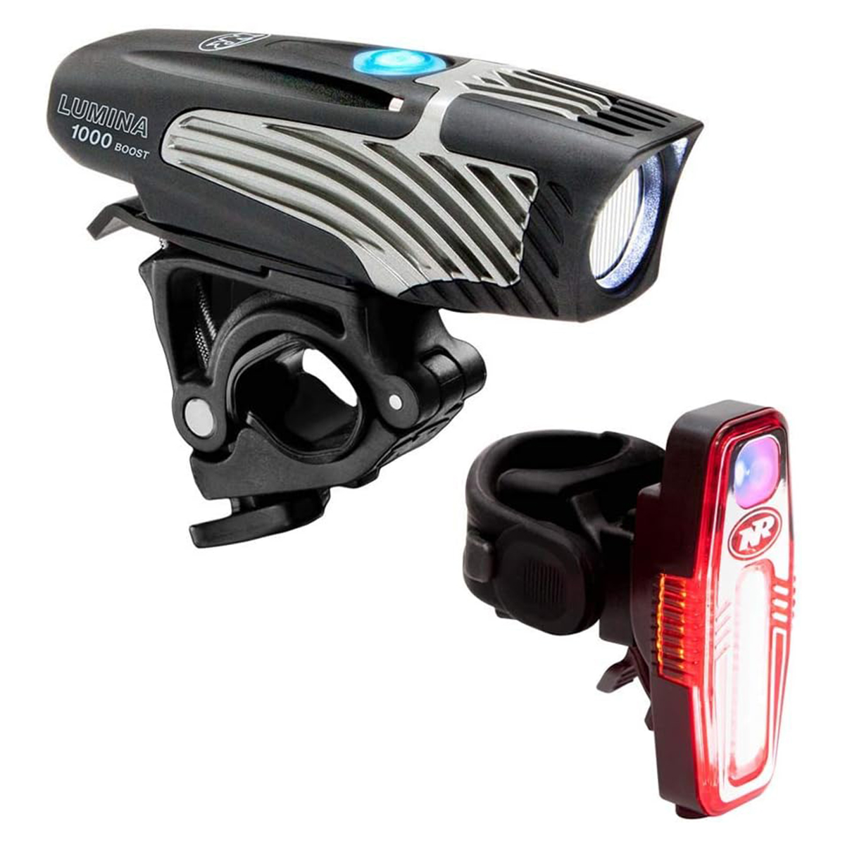 Zestaw lampek rowerowych: przednia NiteRider Lumina Dual 1800 i tylna Solas 250