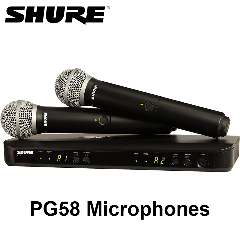 Bezprzewodowy system mikrofonowy UHF Shure BLX288/PG58/SM58/SM58A