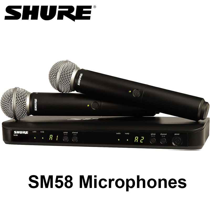 Bezprzewodowy system mikrofonowy UHF Shure BLX288/PG58/SM58/SM58A