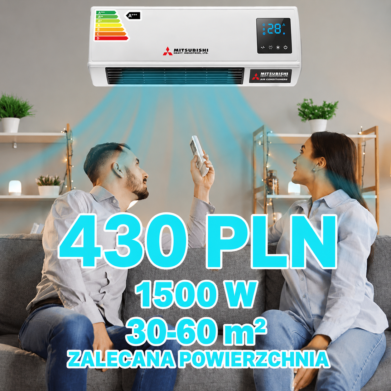 Brak potrzeby stosowania zewnętrznej klimatyzacji, klimatyzacja z funkcją chłodzenia i ogrzewania 【Mitsubishi Heavy Industries】