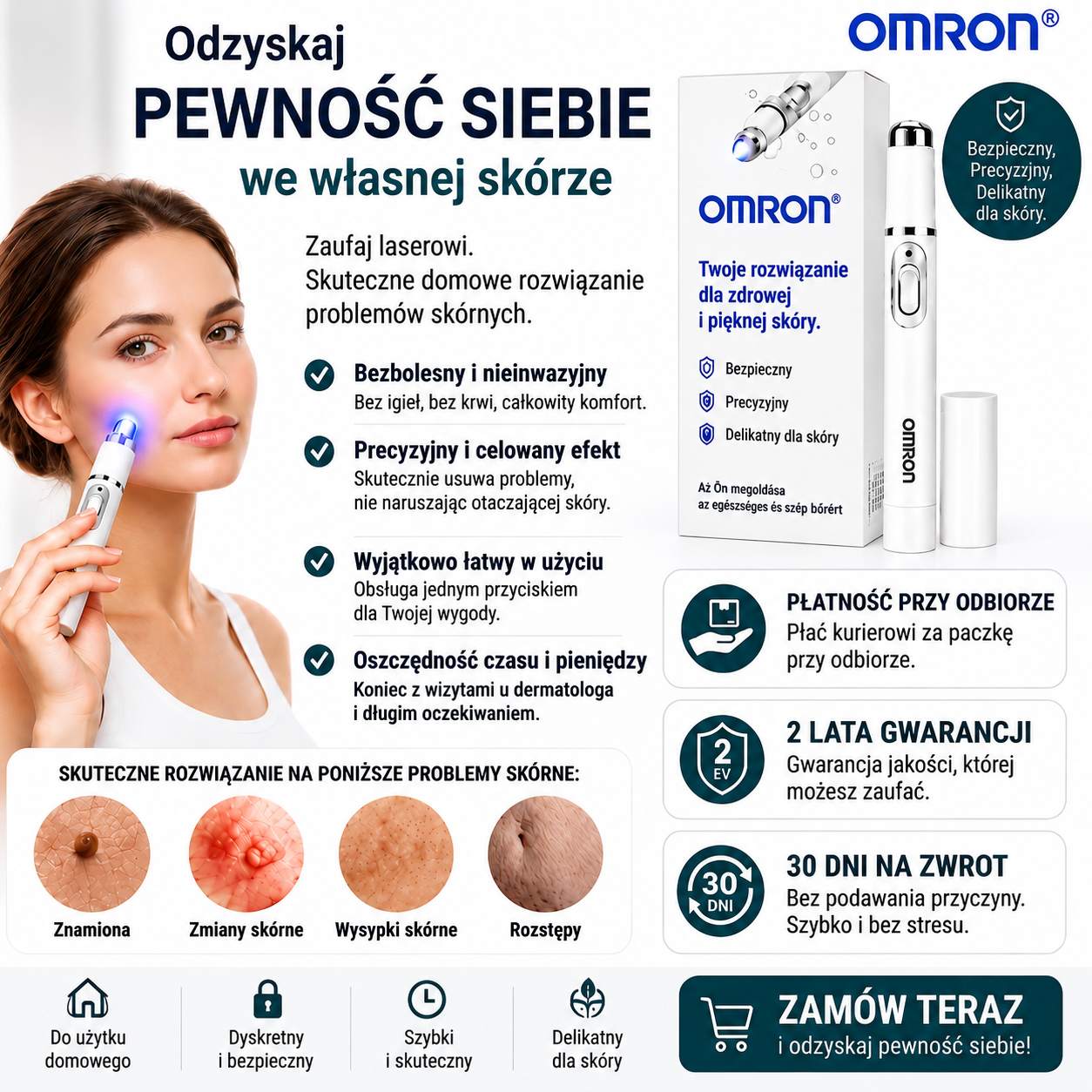 ✨Wielofunkcyjne laserowe urządzenie OMRON™ do usuwania znamion na całym ciele – najnowszy model 2026, bezbolesne i nieinwazyjne rozwiązanie do pielęgnacji skóry. Umożliwia szybkie usuwanie znamion w zaciszu własnego domu, bez pozostawiania blizn. ✨