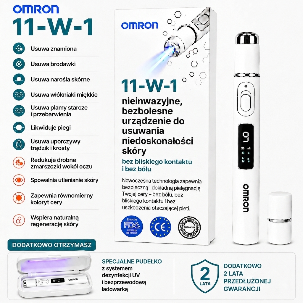 ✨Omron™ 2026 nowej generacji wielofunkcyjny pisak do pielęgnacji skóry – profesjonalne rozwiązanie do usuwania znamion i niedoskonałości. Nieinwazyjna technologia bez bólu i bez blizn dla zdrowszej, promiennej skóry. Wyprodukowano w USA.✨