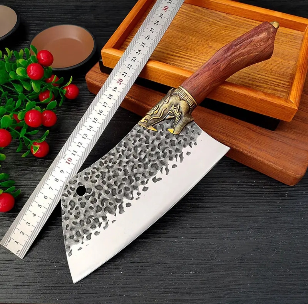 Conjunto de 3, faca de cozinha, faca de corte, faca de carne, acampamento ao ar livre, faca de corte forjada