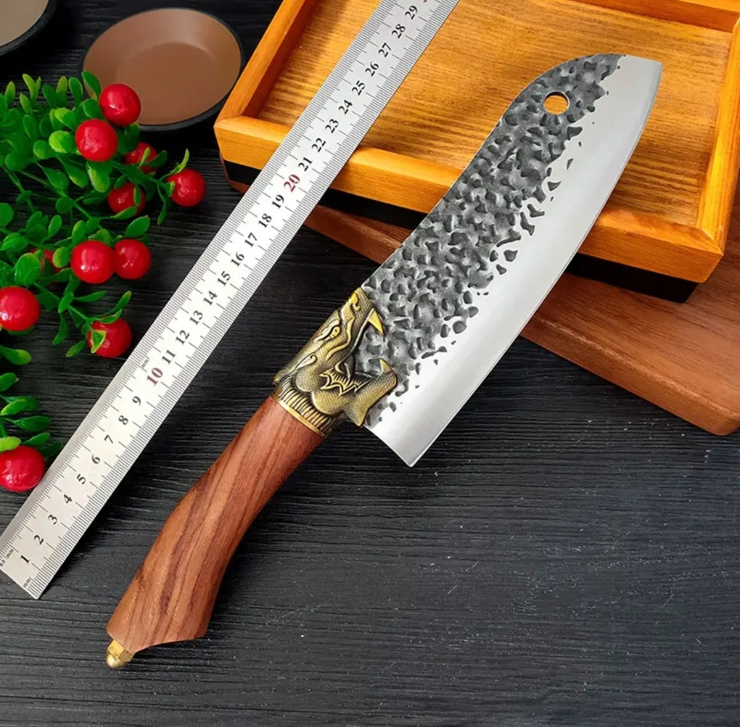 Conjunto de 3, faca de cozinha, faca de corte, faca de carne, acampamento ao ar livre, faca de corte forjada