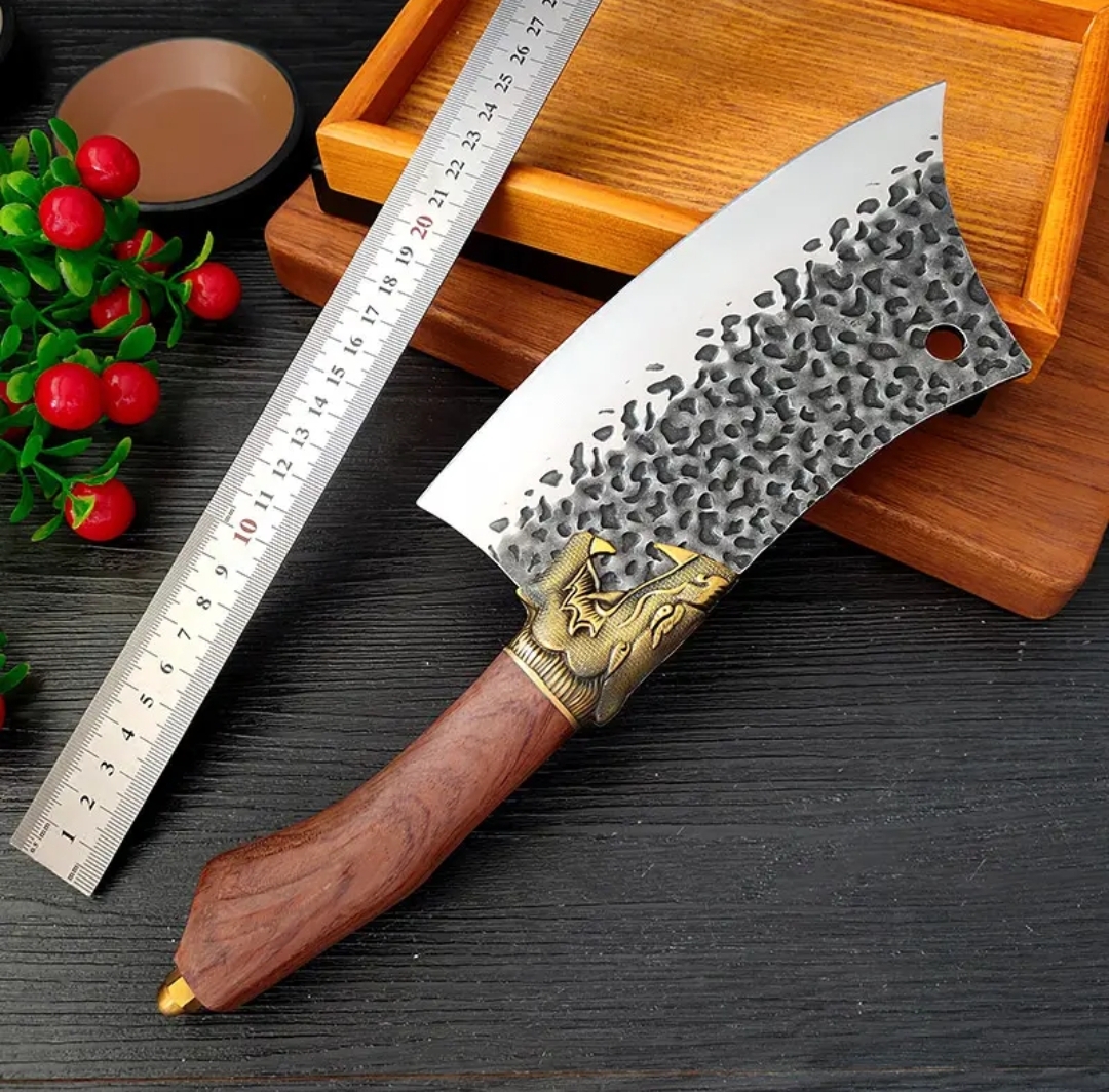 Conjunto de 3, faca de cozinha, faca de corte, faca de carne, acampamento ao ar livre, faca de corte forjada