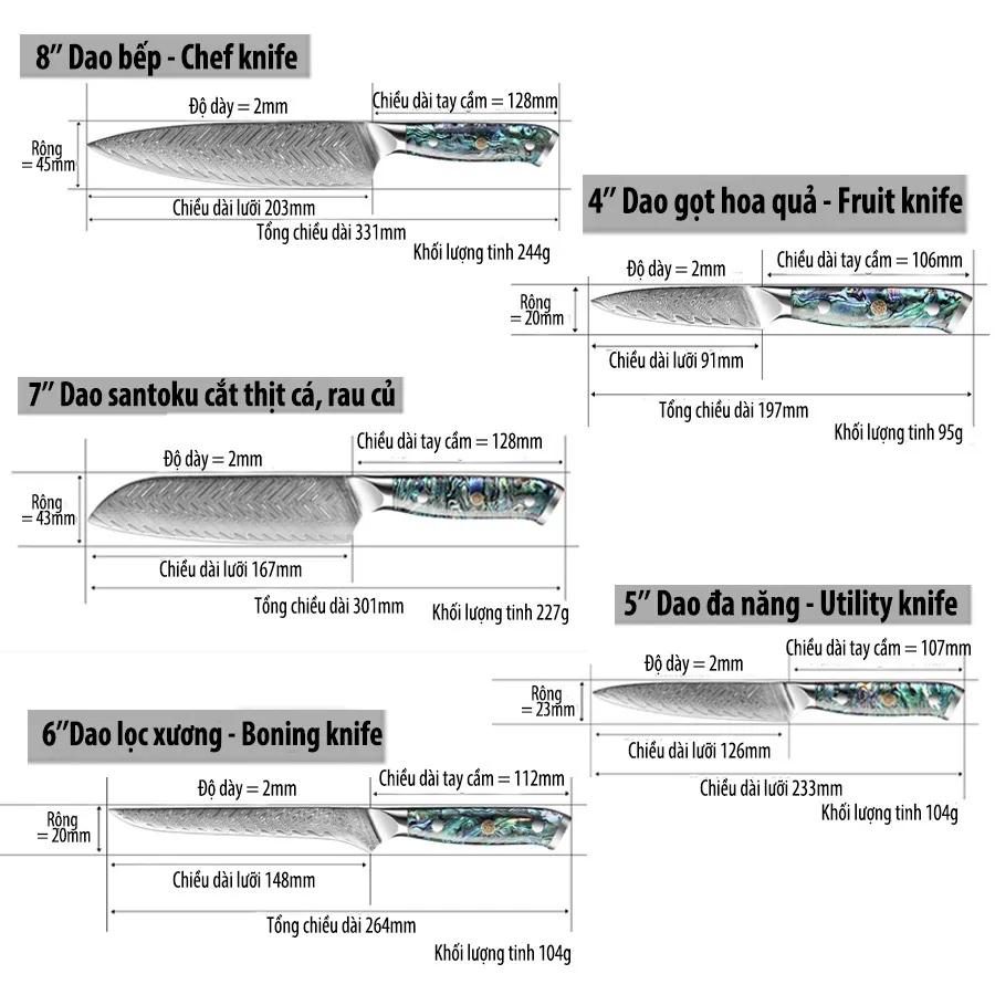 🌈Shun – Damaszkowe zestawy szefa kuchni, perfekcja w Twoich rękach 🔪