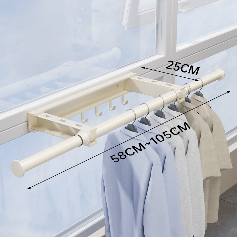 Lyuk nélküli teleszkópos, láthatatlan ruhaszárító állvány