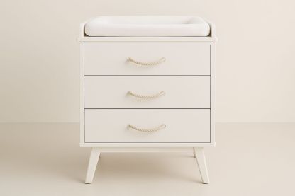 Commode à langer en bois avec 3 tiroirs, 92x50x85 cm, Blanc