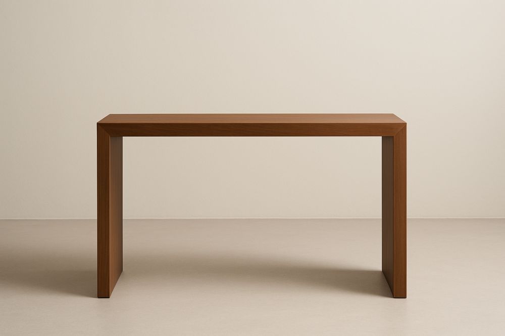 Console rectangulaire en bois d'acacia marron