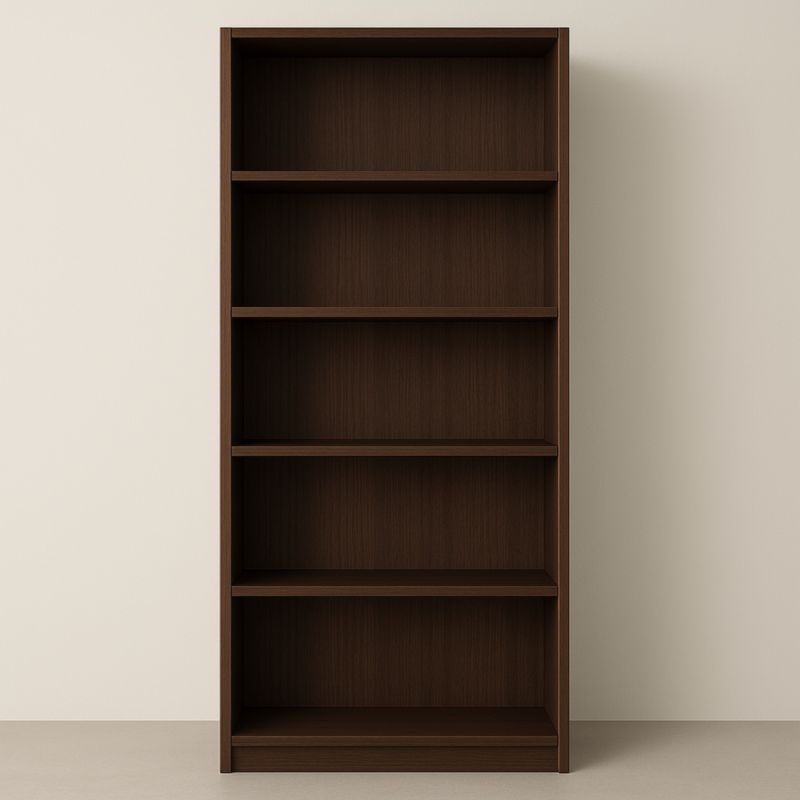 Bibliothèque en bois marron avec 5 étagères