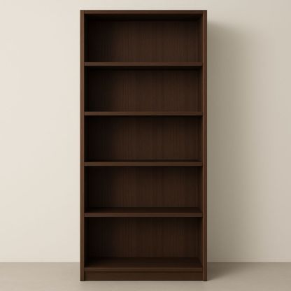 Bibliothèque en bois marron avec 5 étagères