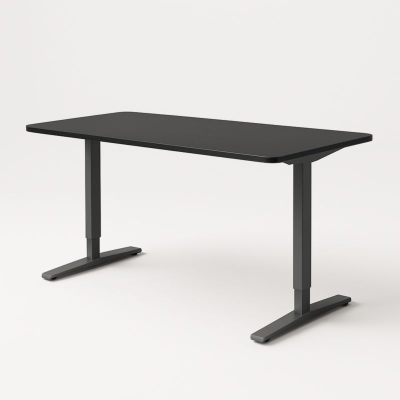 Table de Bureau Réglable en Hauteur Noir