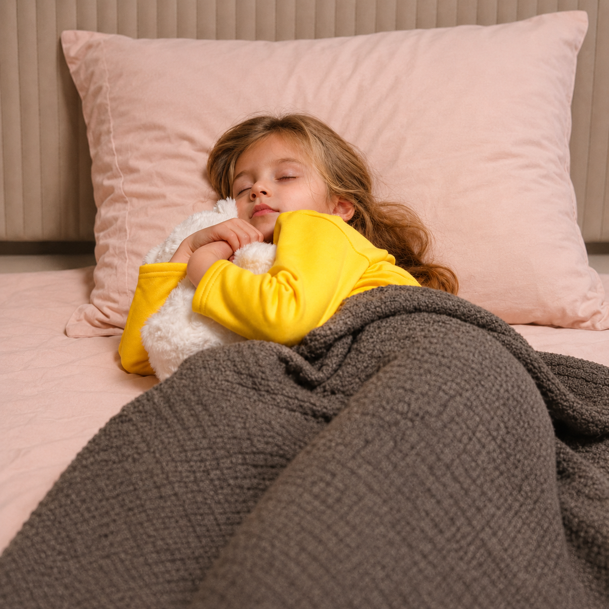 Meemo Bear soft plush toy accompany kid sleeping at bedtime