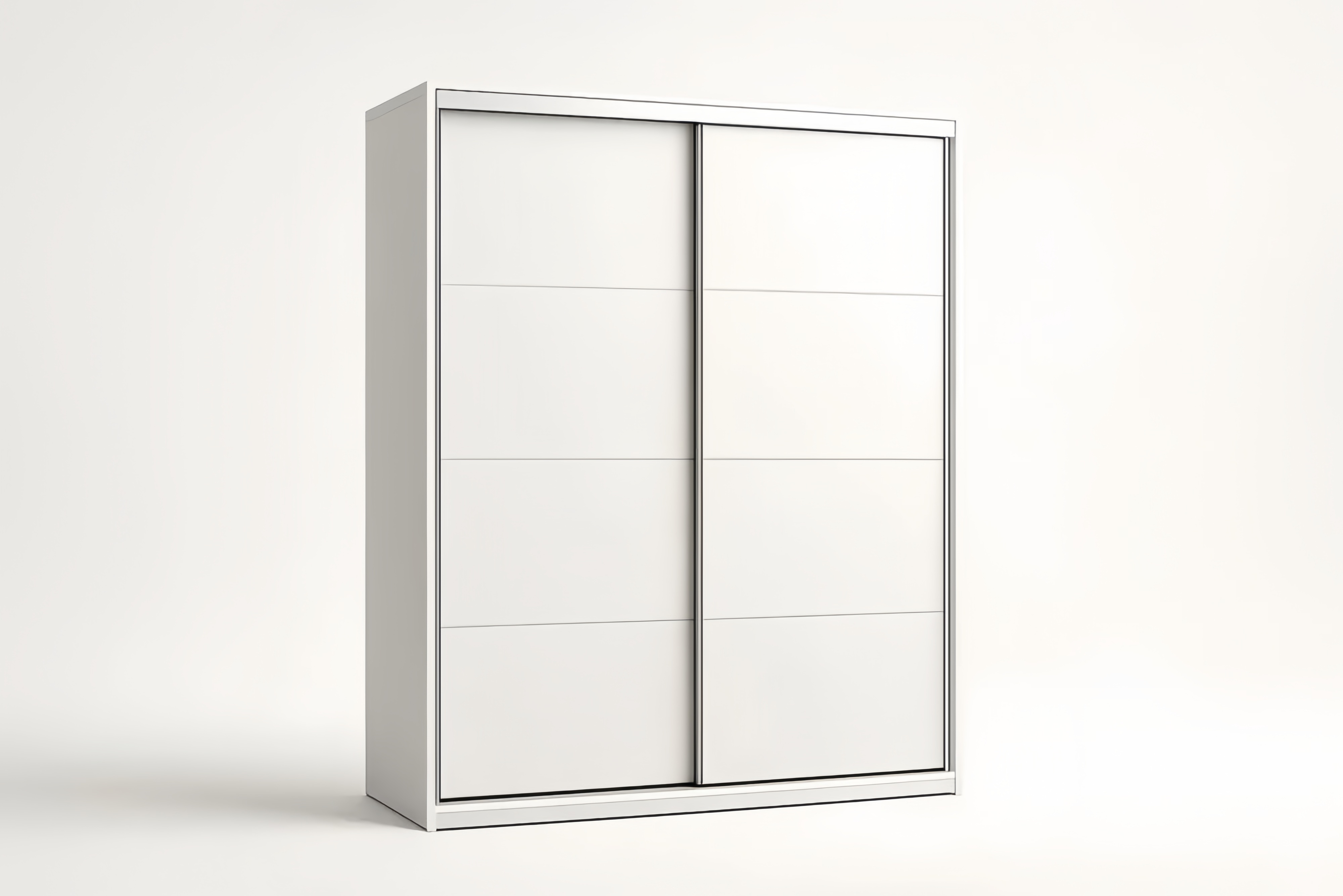 Armadio scorrevole bianco in legno composito truciolato 200x180x60 cm(H×L×P)