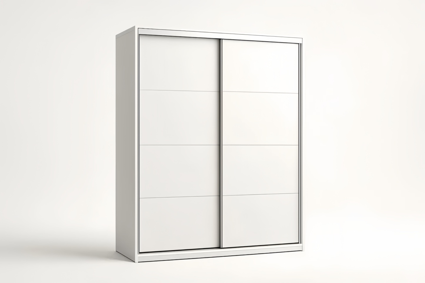 Armadio scorrevole bianco in legno composito truciolato 200x180x60 cm(H×L×P)