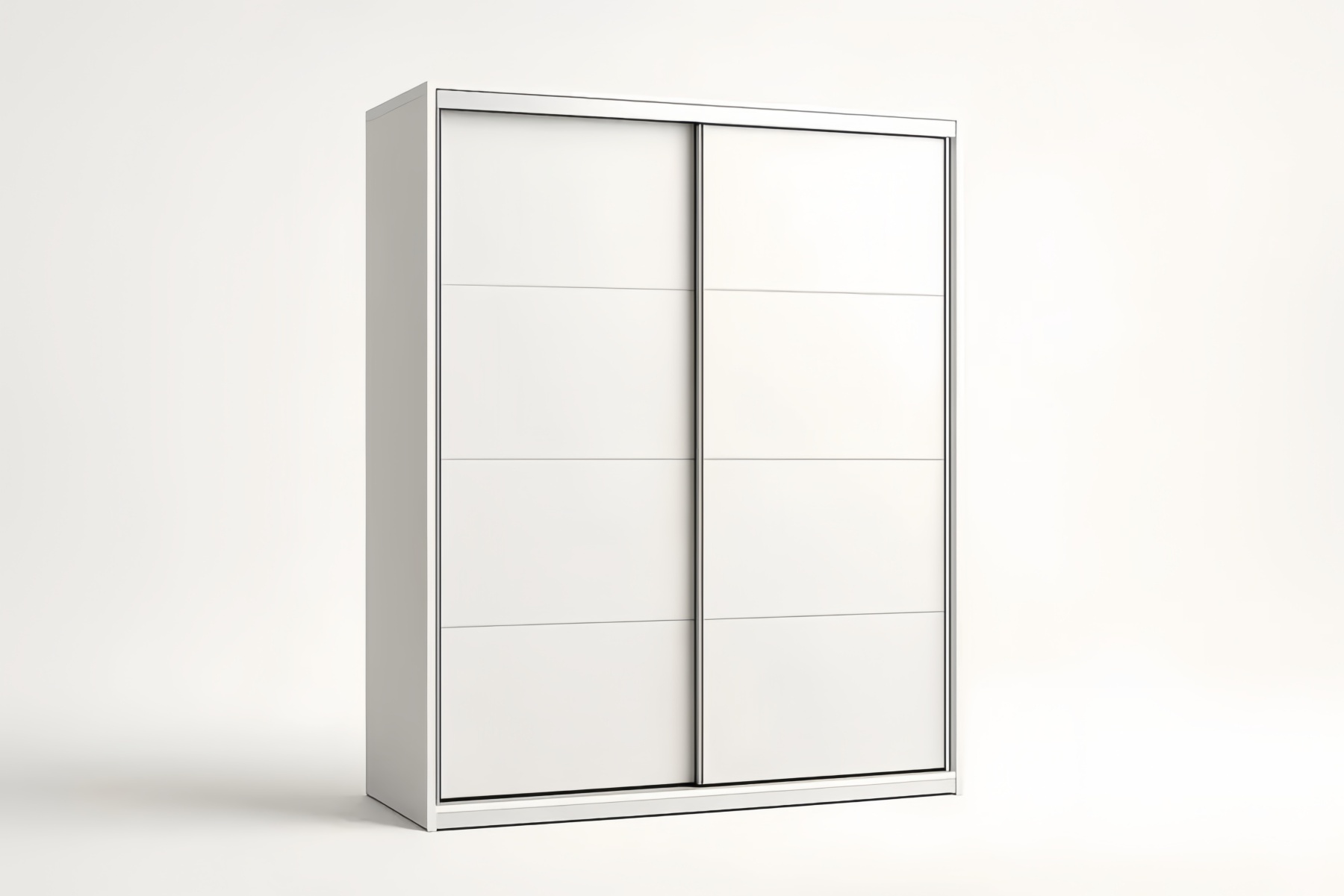 Armadio scorrevole bianco in legno composito truciolato 200x180x60 cm(H×L×P)