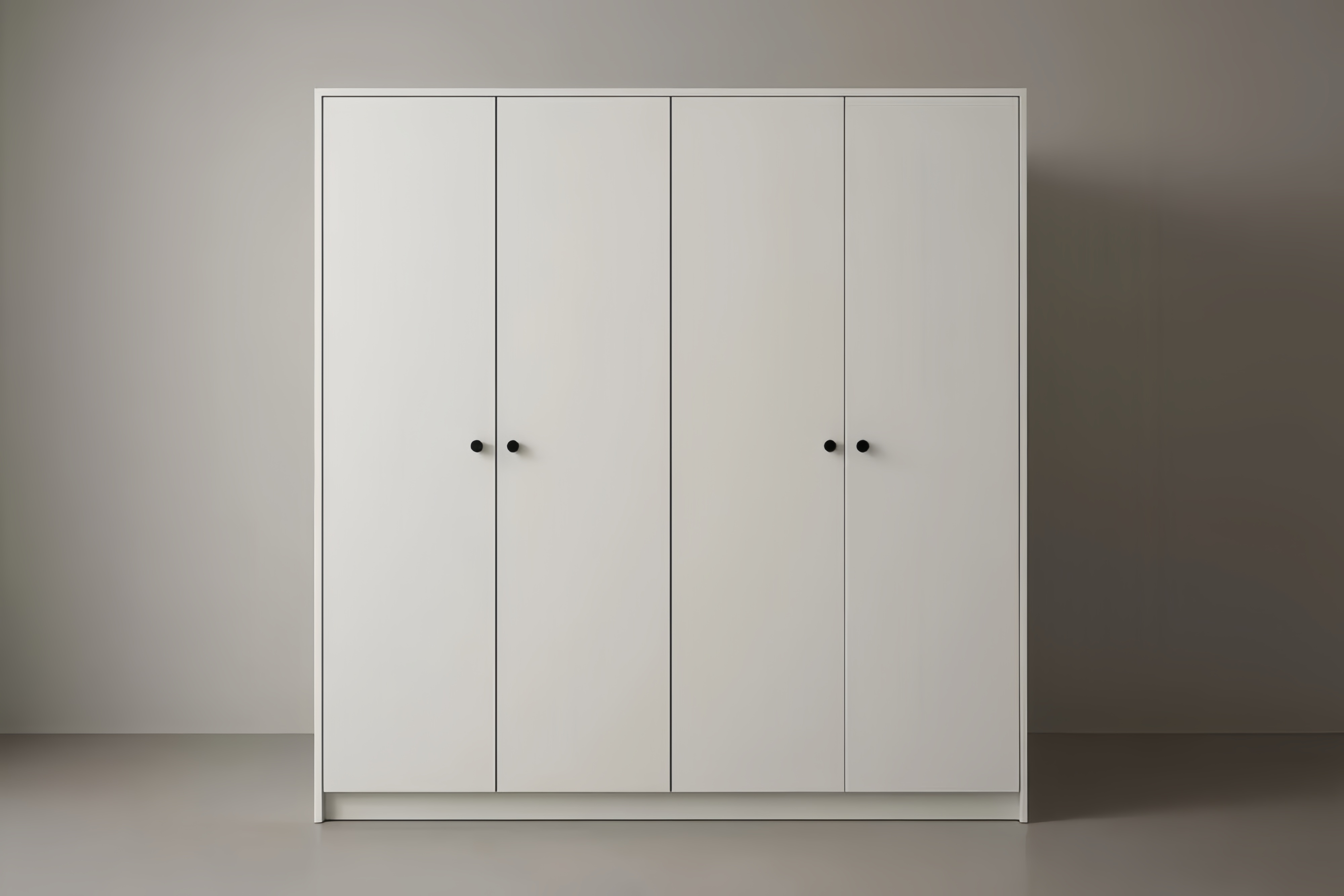 Armadio a Quattro Ante in MDF Bianco 200x180x60cm(H×L×P)