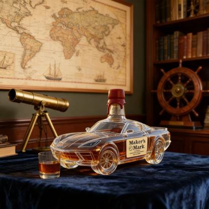 Chevrolet Corvette C8 Whiskey Bottle - Unique Automotive Design Glass Decanter