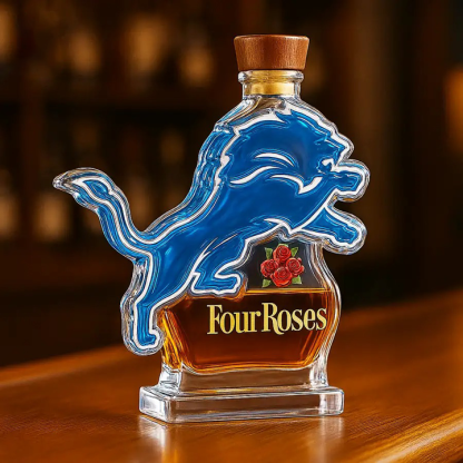 Detroit Lions Custom Whiskey Bottle - Combining Sporty Spirit with the Elegance of Whisky