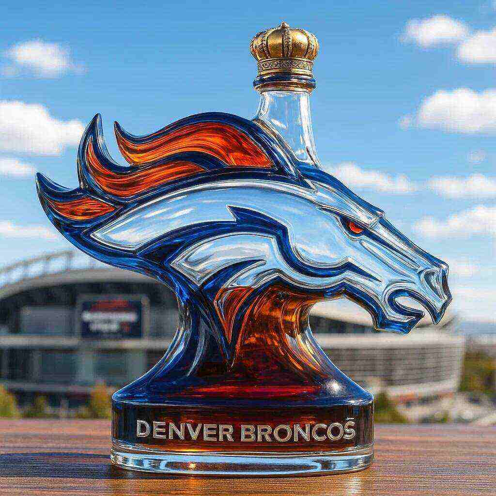 Denver Broncos whiskey bottle-Storyflask