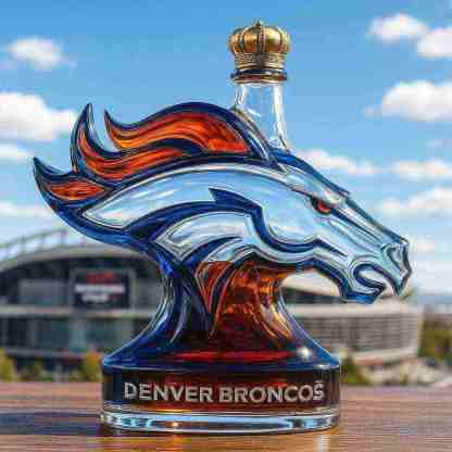 Denver Broncos whiskey bottle-Storyflask
