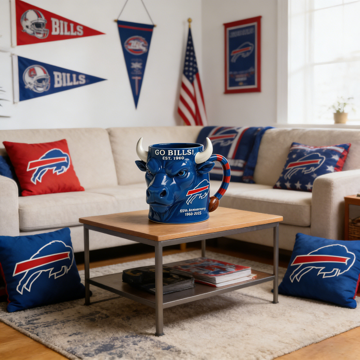 Buffalo Bills 65th Anniversary Ceramic Mug - A Unique Combination of Function and Fandom