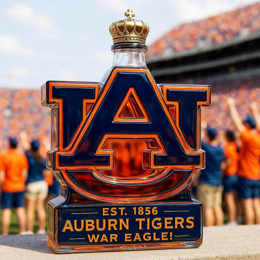 Auburn Tigers Limited Edition Whiskey Bottle-Storyflask