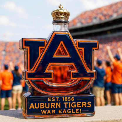 Auburn Tigers Limited Edition Whiskey Bottle-Storyflask