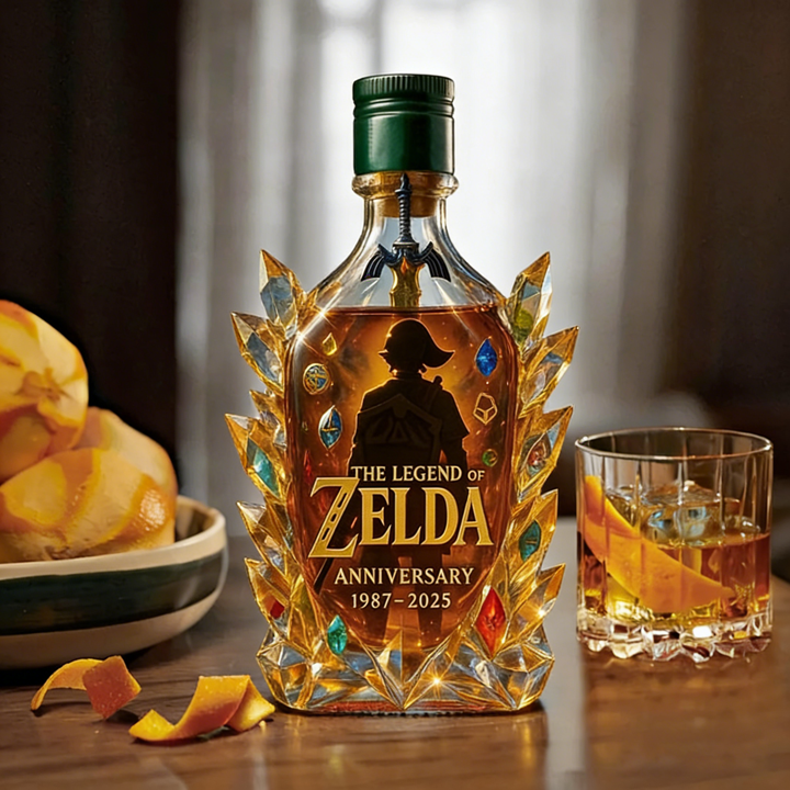 The Dazzling Legend Of Zelda 38th Anniversary 1987-2025 Whisky Bottle - A Masterpiece in Crystal & Spirit-Storyflask