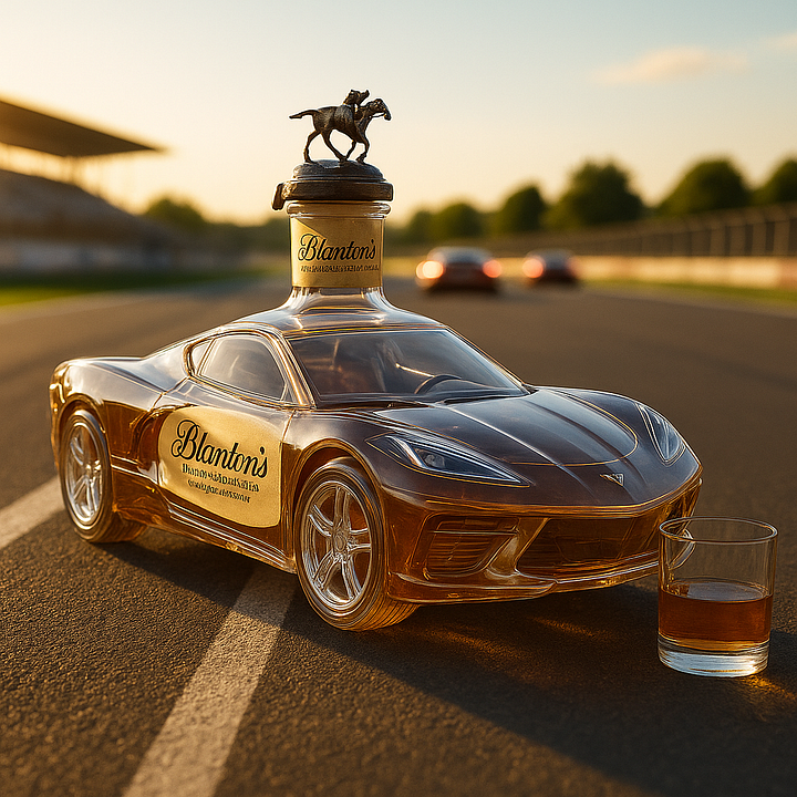 Chevrolet Corvette C8 Whiskey Bottle - Unique Automotive Design Glass Decanter