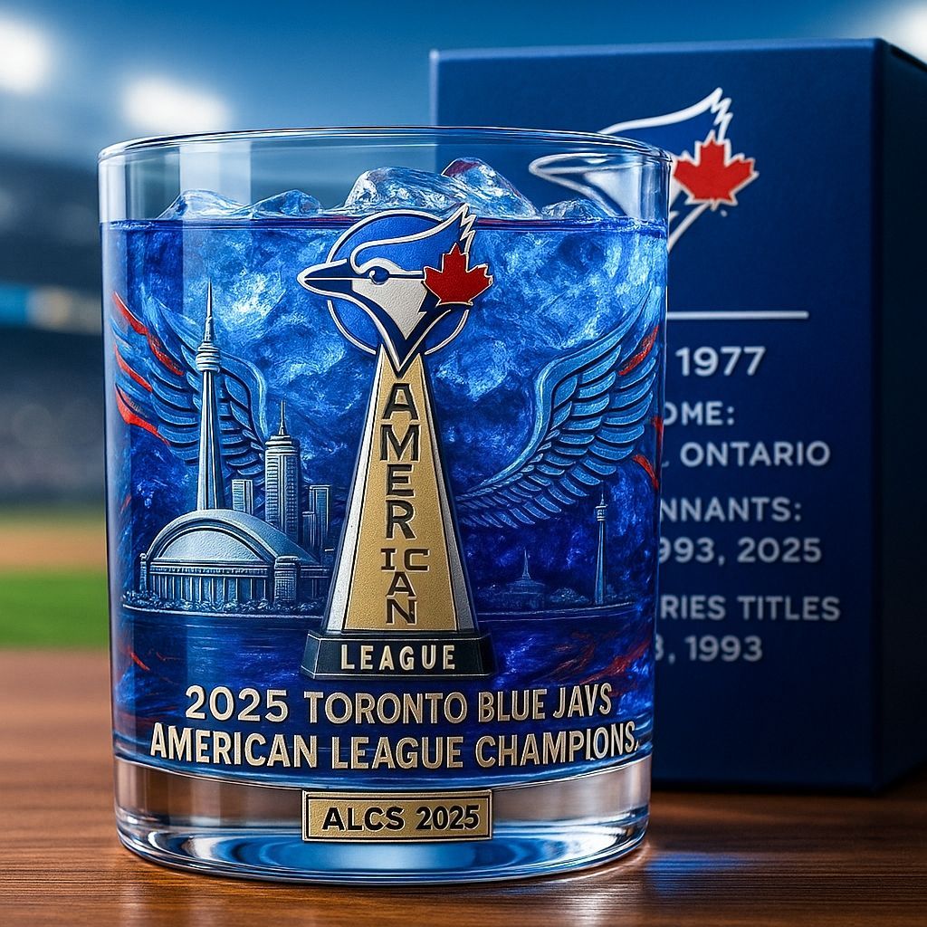 Blue Jays 2025 AL Whiskey Glass-Storyflask
