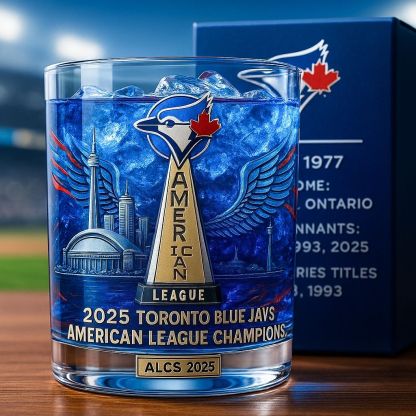 Blue Jays 2025 AL Whiskey Glass-Storyflask